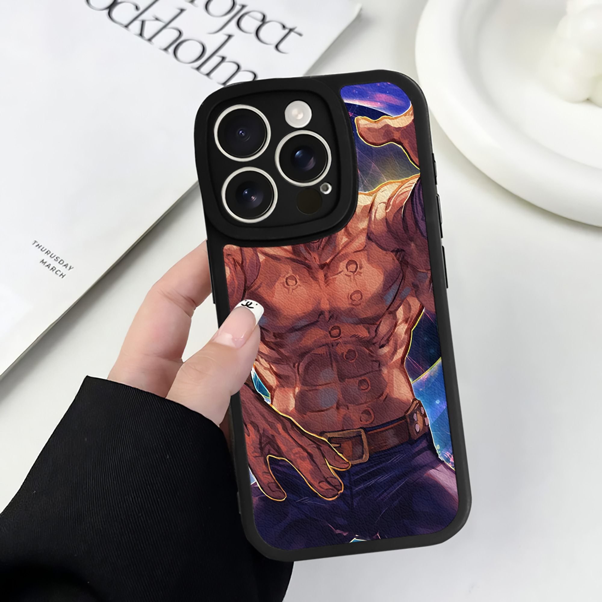 （画像用） 北斗の拳 Fist of the North Star 【iPhone 16シリーズ対応】シリコンスマホケース（レザー調） 材質：シリコン